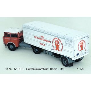 Kühlauflieger Orlican N12CH - Getränkekombinat Berlin, rot (Bausatz)