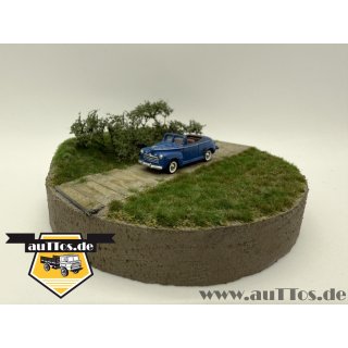 ´46 Ford de Luxe Convertible, blau