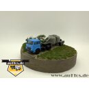 Jelcz 317D (FH blau) mit Zementsiloauflieger Csepel P071