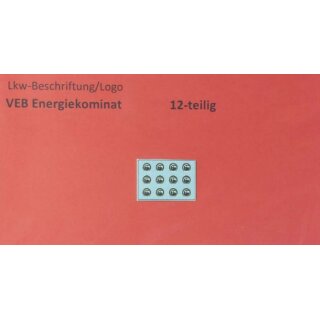 Decals "VEB Energiekombinat", 12 Stück