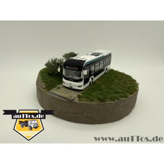 Linie 04, weiß/türkis